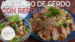 Salteado de cerdo con repollo  Receta Fácil y Rica [upl. by Naaitsirhc]