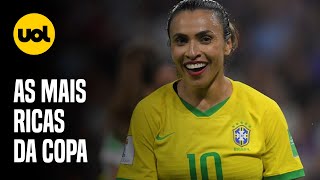 MARTA É A JOGADORA MAIS RICA DA COPA DO MUNDO FEMININA VEJA TOP 5 [upl. by Meihar]