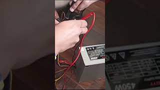 Pc troubleshoot partical with SMPS voltage check with wire short [upl. by Elawalo]