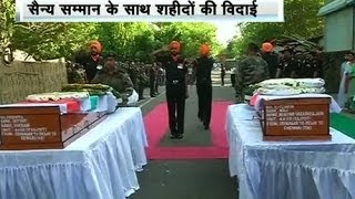 Army Pays Tributes To Soldiers Killed In South Kashmir [upl. by Jaal]