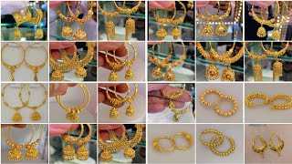 2025 New Design Gold Hoops Earrings 😍❤️ Gold baliyan Designsone ki baliyan Gold jewelleryvlog [upl. by Biamonte]