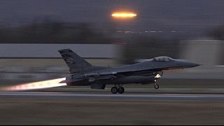 Powerful F16 Afterburner Takeoff [upl. by Fredel983]