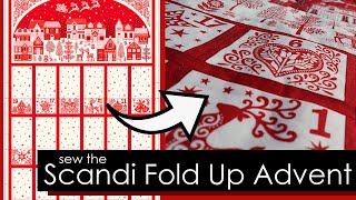 How to sew a fold up advent calendar  Scandi Fold Up Advent Calendar 2581 [upl. by Bondon577]