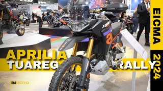 Aprilia Tuareg ecco la Rally parafango alto e tanto altro EICMA 2024 [upl. by Raddy]