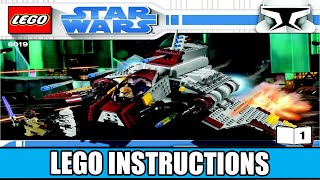 LEGO 8019 Instructions  The Clone Wars  Republic Attack Shuttle  Star Wars Book 1 [upl. by Johppah522]