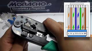 Como Hacer Cable De Red  Ponchar Cable UTPTerminales RJ45 [upl. by Anniram]