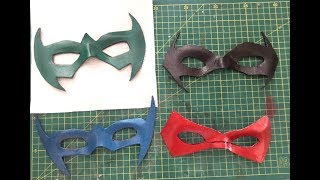 DIY Easy and Simple Eye Masks Nightwing Red Hood Red Robin and Robin [upl. by Ahslek]