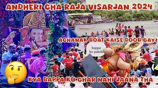 Andheri cha raja ganpati visarjan at versova beach ganpativisarjan accident at madh jettykokavlogs [upl. by Skyla642]