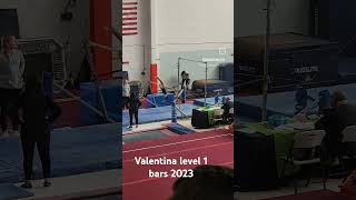 Level 1 bars Valentina usag level1 gymnastics [upl. by Bohrer469]