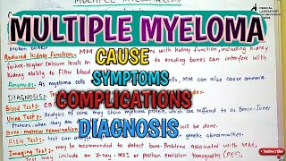 Multiple MyelomaCauseSymptomsComplications and DiagnosisEasy lecture for Bmlt amp DmltIn Urdu [upl. by Rogerio222]