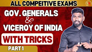 GOVERNOR GENERALS amp VICEROYS OF INDIA 17731947 FOR COMPETITIVE EXAMS  UPSC  SSC  JKSSB EXAMS [upl. by Sire]