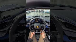 The Ferrari SF90 Spider Makes a Silent Entrance at Cars and Coffee POV Drive shorts [upl. by Nnairol]