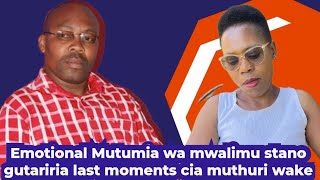 Mwalimu stano niiethikire quotmutumia wake gutariria ûrîa akuire [upl. by Elletnuahc719]