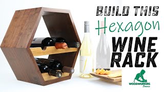 How to Build A Custom Wood HEXAGON WINE RACK [upl. by Selym]