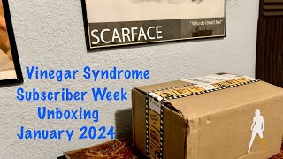 Vinegar Syndrome Subscriber Week Unboxing  January 2024 [upl. by Ragucci120]