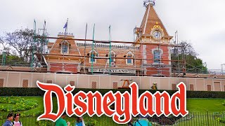 Disneyland Walkthrough  Train Station Construction amp Early Morning Walking Tour 4K POV [upl. by Anyak]