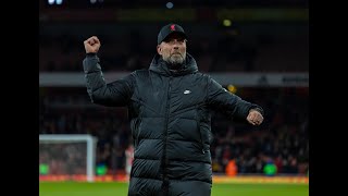 Jurgen Klopp celebrates with fist pumps after win at Arsenal [upl. by Jeffry]