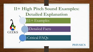 11 High Pitch Sound Examples Detailed Explanation [upl. by Cleland]