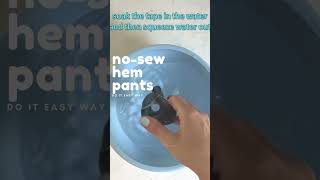 How to hem pants fast  NOSEW shorts short [upl. by Gelasias206]