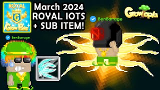 Royal Celestial Tendrils IOTS  Sub Item March 2024 Grow Pass  Growtopia [upl. by Sheline54]