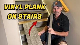 How To Install Vinyl Plank Flooring On Stairs [upl. by Nuahsak60]