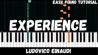 Ludovico Einaudi  Experience Easy Piano Tutorial [upl. by Ormond70]