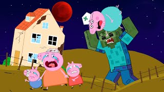 Peppa Pig vs Zombies Minecraft Apocalypse  Peppa Pig Cartoon parody Animation [upl. by Adekram849]