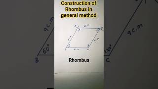 how to draw rhombus in general methodshortsyt shortsviralshortseasytrickRB knowledge explore [upl. by Ahcas]