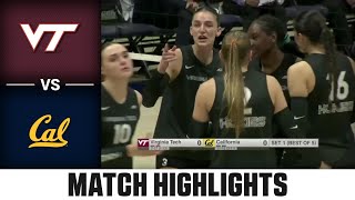 Virginia Tech vs Cal Match Highlights  2024 ACC Volleyball [upl. by Lalad]