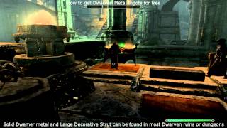 Skyrim How to get Dwarven metal ingots for free [upl. by Nicolau]