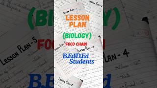 Lesson Plan Biology📝foodchain 🌾BEdDEdDElEd students📚lessonplan lessonplanforbed ytshorts 📑 [upl. by Elset]