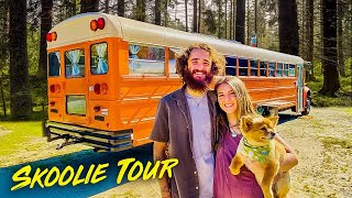 School bus converted into luxury DIY RV for just 45k [upl. by Eveneg]