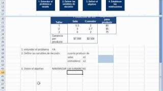 Resolver un problema de Programación Lineal con Solver de EXCEL [upl. by Ramiah472]