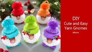 🎅 ГНОМИКИ ИЗ ПРЯЖИ 🎄 Funny Yarn Gnomes 🎅 [upl. by Esetal820]