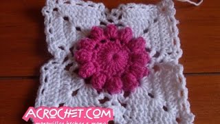 Trabajamos una flor margarita en crochet  base Paso 2 [upl. by Cicenia]