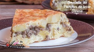 comment faire dune simple omelette un diner complet  omelette frite farcie à la viande hachée [upl. by Ullyot]