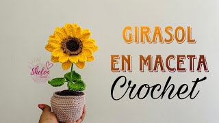 Girasol en maceta CROCHET 🌻🧶♥️15 cm x 23 cm de alto [upl. by Sup]