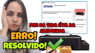 ERRO fim da vida util da almofada reset epson L120 Erikartes [upl. by Yralih]