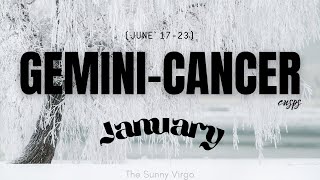 GEMINI CANCER CUSP ✨ Give It a Bit More Time ✨ January 2024 Tarot Reading [upl. by Khalsa802]