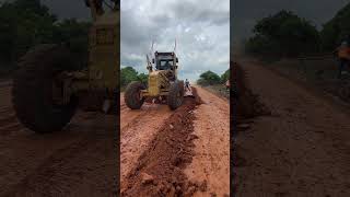 Motorgrader on subbase course processroad roadconstructionprocess [upl. by Wappes73]