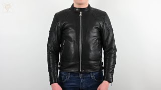 Goldtop 76 Cafe Racer Leather Motorcycle Jacket  Black [upl. by Diandra585]