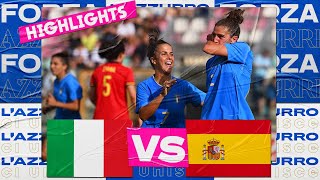 Highlights ItaliaSpagna 11  Femminile 1 luglio 2022 [upl. by Koblas230]