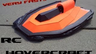 RC Hovercraft Very Fast Made From Spare RC Plane Parts [upl. by Edyaj]