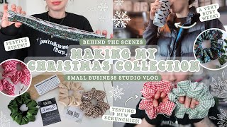 STUDIO VLOG 111 ☆ CHRISTMAS COLLECTION PREP Scrunchies sewing amp wristlets  Fauna Rose ☆ [upl. by Berglund]