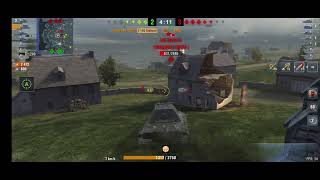 E100 WoT Blitz gameplay mobile●Mastery badge ace tanker●1v2 [upl. by Ahcsat]