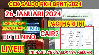 LIVECEK SALDO KKS PKH BPNT TERBARU HARIINIPKH BPNT KAPAN CAIRHasil cek sudah Keluar apakah cair [upl. by Ute904]