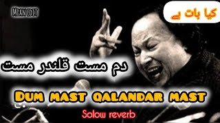 Dum mast qalandar mast qawali Nusrat Fateh Ali Khan new 2024 slow reverb bass [upl. by Ainivad]