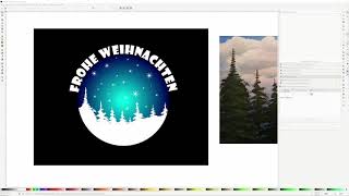 Inkscape Weihnachtskugel  Landschaft  Schriftzug [upl. by Roselani]