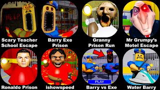 Scary Teacher Exe Great School BreakoutGranny Prison RunRonaldo PrisonMr Grumpys Motel Escape [upl. by Delmar]