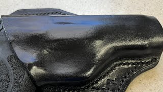 How To Make A Custom Leather Holster  Cut And Finish A Custom Leather Holster  Leather Project [upl. by Akinoj]